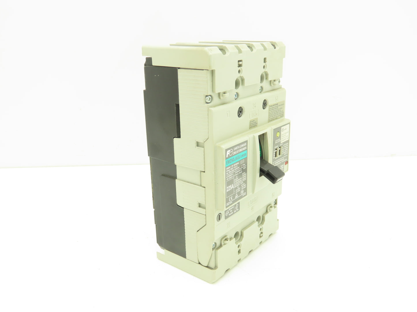 Fuji EW250JAGU-3P225 Earth Leakage Circuit Breaker 3-Pole 225A 100-440VAC