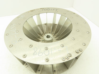 Eclipse Backward Inclined Blower Wheel Impeller 13-1/2" Dia. x 4-1/2" Aluminum