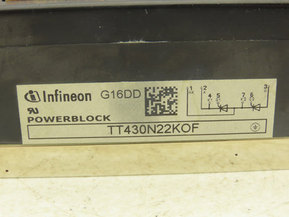Infineon TT430N22KOF Thyristor Power Block Module  SCR/SCR Phase Control