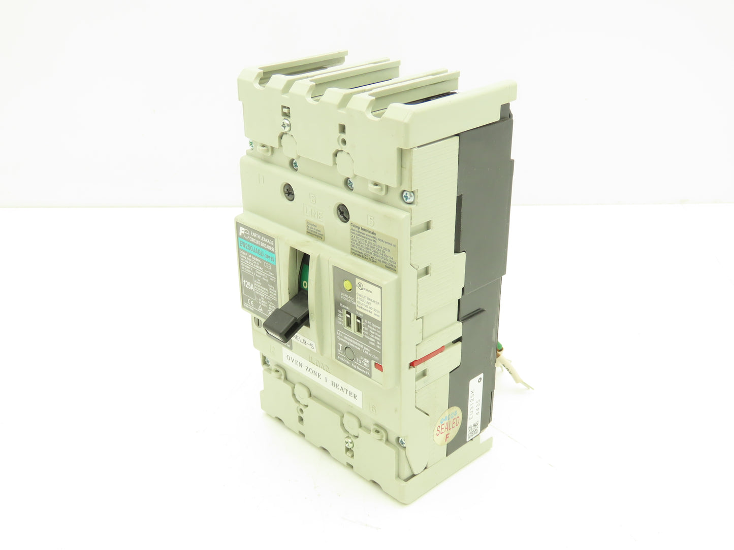Fuji EW250JAGU-3P125 Earth Leakage Circuit Breaker 3-Pole 125A 100-440VAC