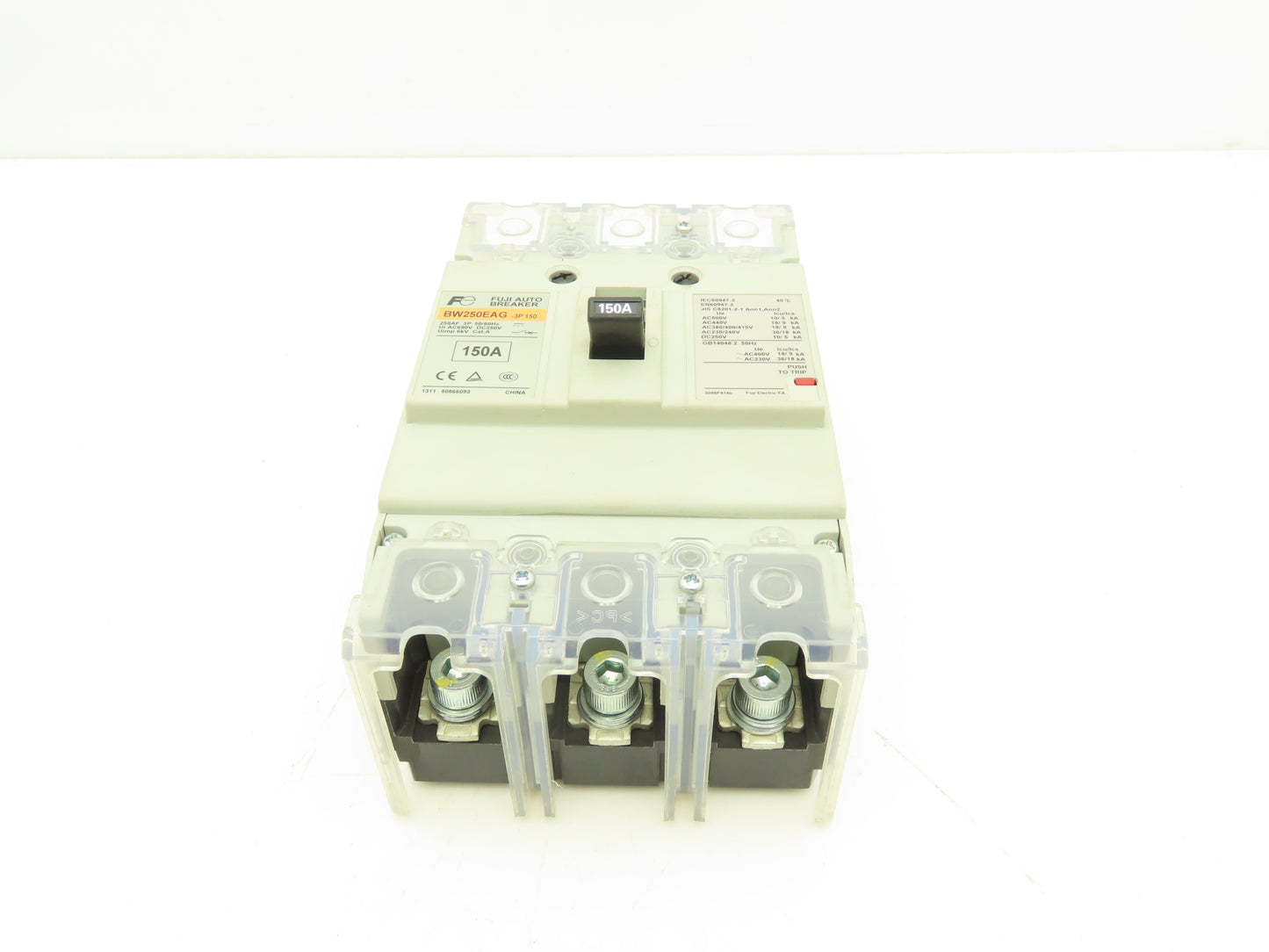 Fuji Electric BW250EAG-3P150 Auto Circuit Breaker 3-Pole 150A 600VAC