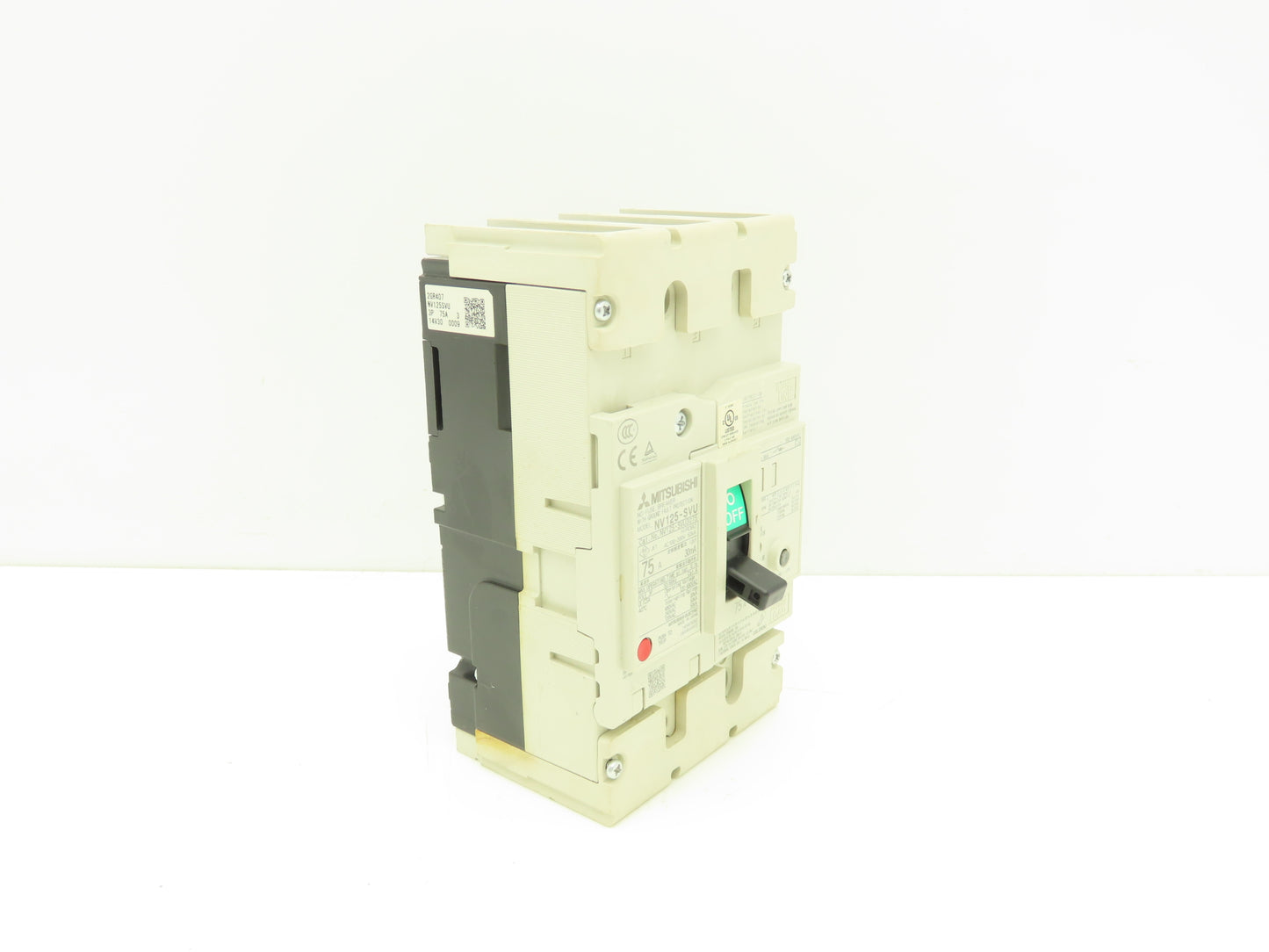 Mitsubishi NV125-SVU3075 Earth Leakage Circuit Breaker 3-Pole 75A 120-480VAC