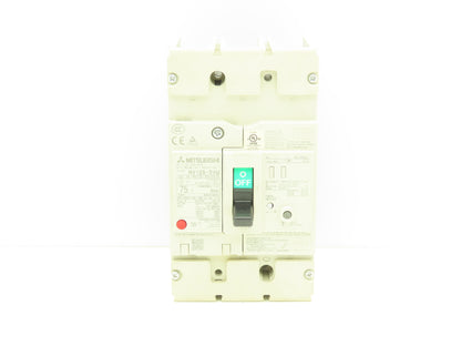 Mitsubishi NV125-SVU3075 Earth Leakage Circuit Breaker 3-Pole 75A 120-480VAC