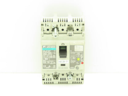 Fuji Electric EW50RAGU-3P015 Earth Leakage Circuit Breaker 3-Pole 15A 100-440VAC
