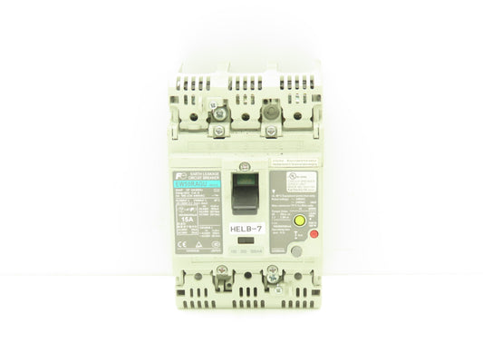 Fuji Electric EW50RAGU-3P015 Earth Leakage Circuit Breaker 3-Pole 15A 100-440VAC