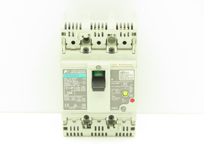 Fuji Electric EW50RAGU-3P010 Earth Leakage Circuit Breaker 3-Pole 10A 100-440VAC