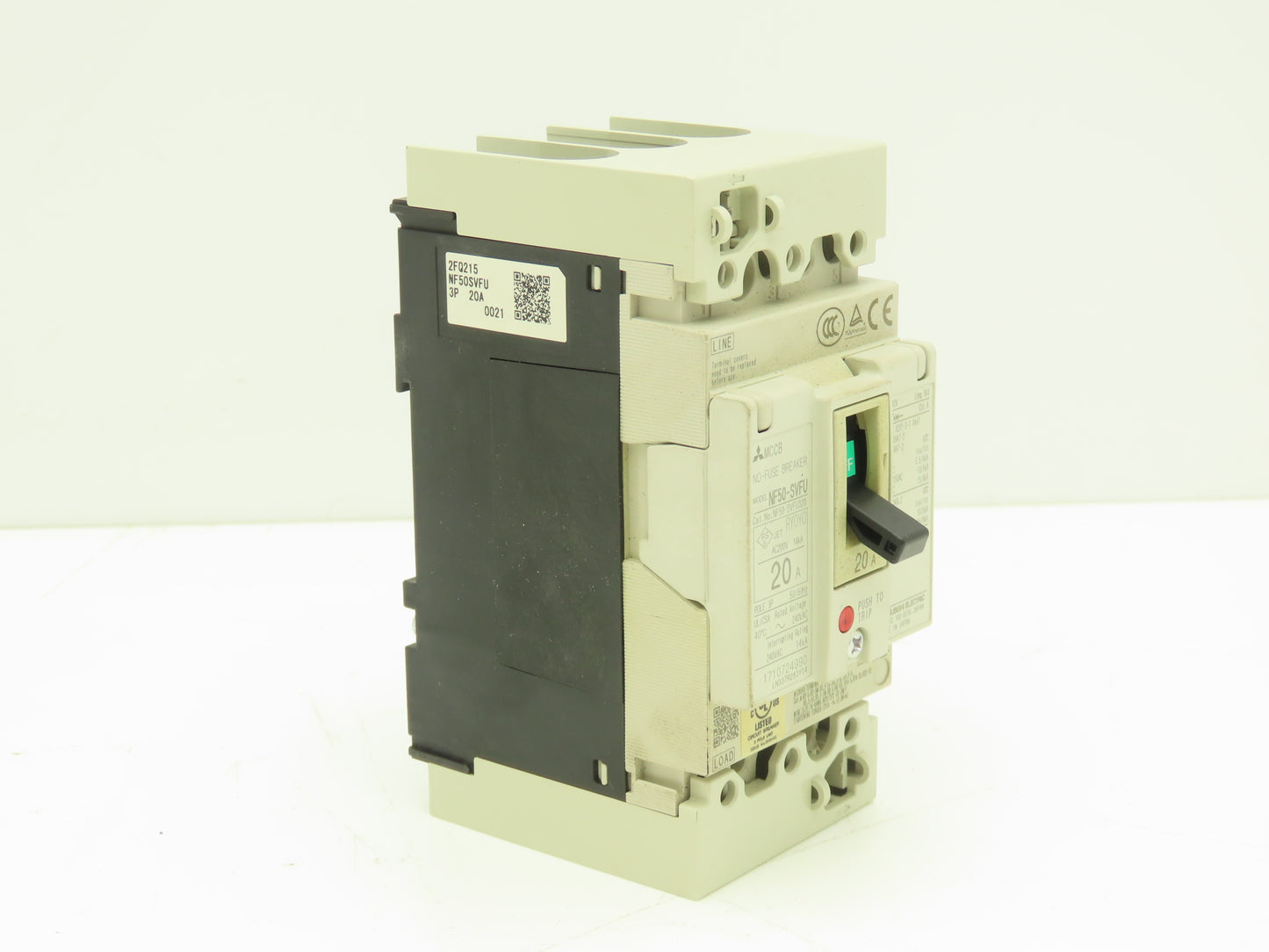 Mitsubishi NF50-SVFU320 Earth Leakage Circuit Breaker 3-Pole 20A 240VAC