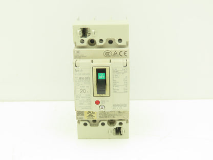 Mitsubishi NF50-SVFU320 Earth Leakage Circuit Breaker 3-Pole 20A 240VAC
