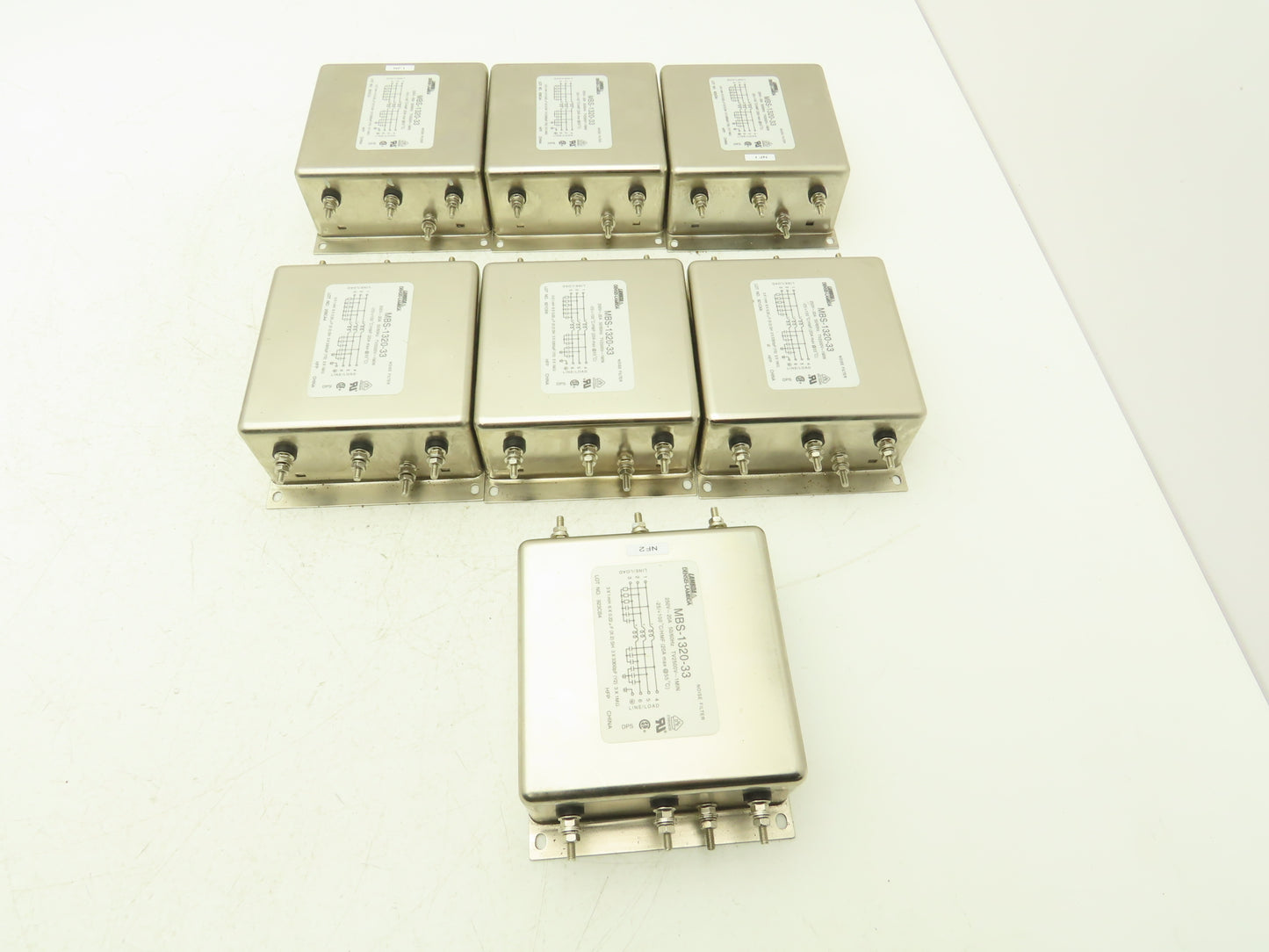 Densei-Lambda MBS-1320-33 Noise Filter 250V~20A Max TV2500~1MIN Lot of 7