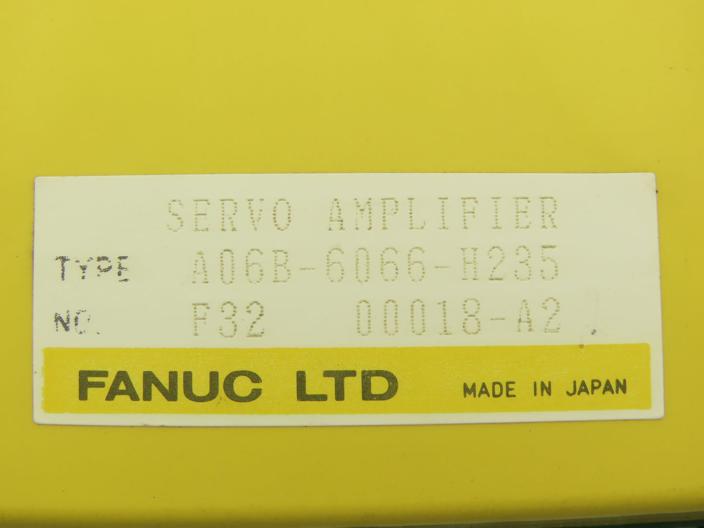 Fanuc A06B-6066-H235 Fanuc Servo Amplifier A208-1004-0861/03A