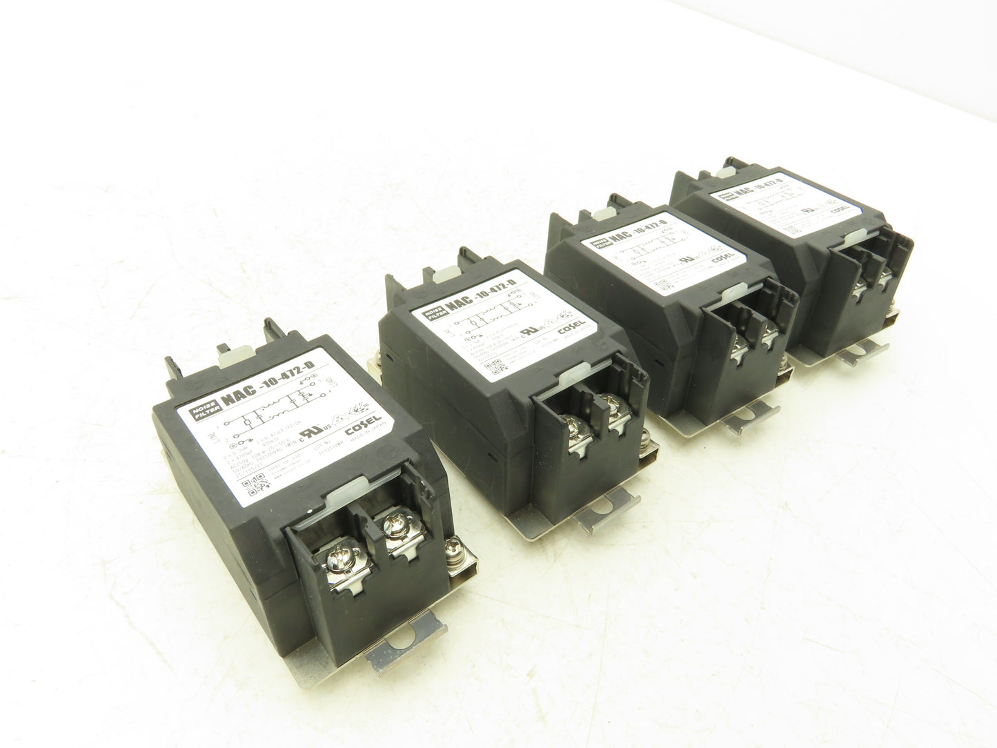 Cosel NAC-10-472-D Noise Filter 250V 10A TV2500VAC 1 MIN 2 Pole Lot of 4