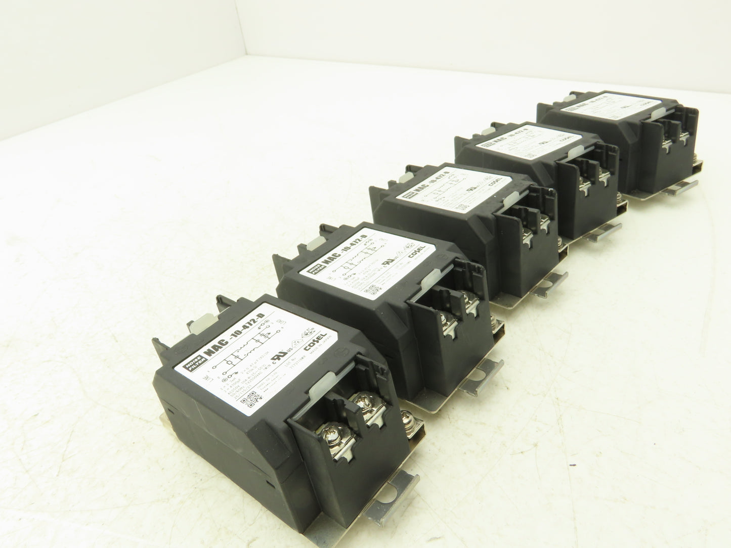 Cosel NAC-10-472-D Noise Filter 250V 10A TV2500VAC 1 MIN 2 Pole Lot of 5