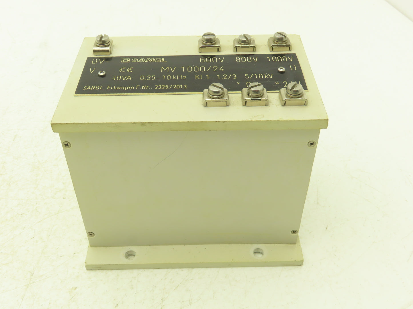 Sangl MV1000/24 Power Transformer 40 VA 0.35-10kHz KL1 1.2/3 5/10kV