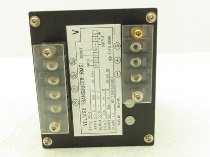 Toyo Keiki VG-2 Voltage Transducer (RMS) Input 0-100VAC Output 0-10VDC