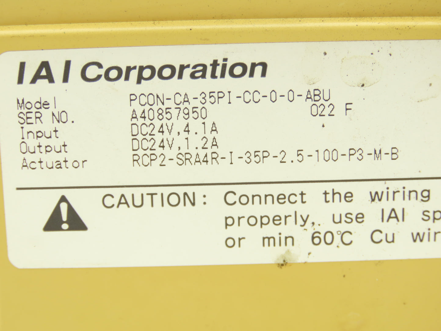IAI PCON-CA-35PI-CC-0-0-ABU ROBO Cylinder Position Controller PowerCON 150 24VDC