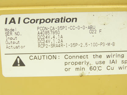 IAI PCON-CA-35PI-CC-0-0-ABU ROBO Cylinder Position Controller PowerCON 150 24VDC