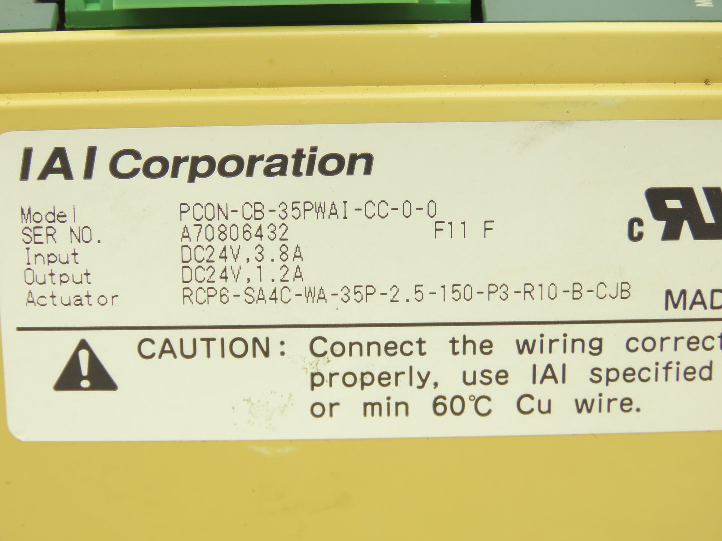 IAI PCON-CB-35PWAI-CC-0-0 ROBO Cylinder Position Controller PowerCON 150 24VDC
