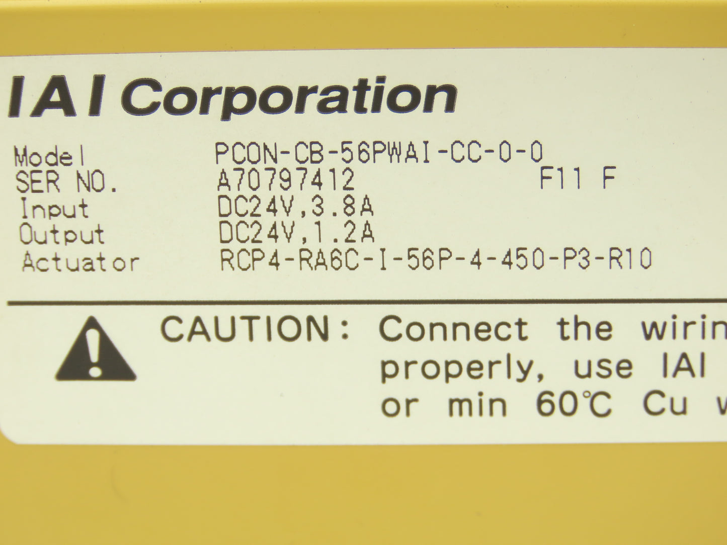 IAI PCON-CB-56PWAI-CC-0-0 ROBO Cylinder Position Controller PowerCON 150 24VDC