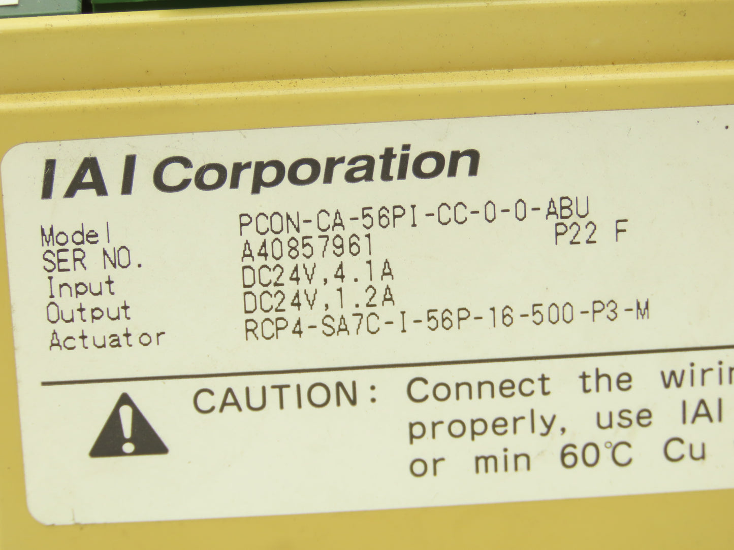 IAI PCON-CA-56PI-CC-0-0-ABU ROBO Cylinder Position Controller PowerCON 150 24VDC
