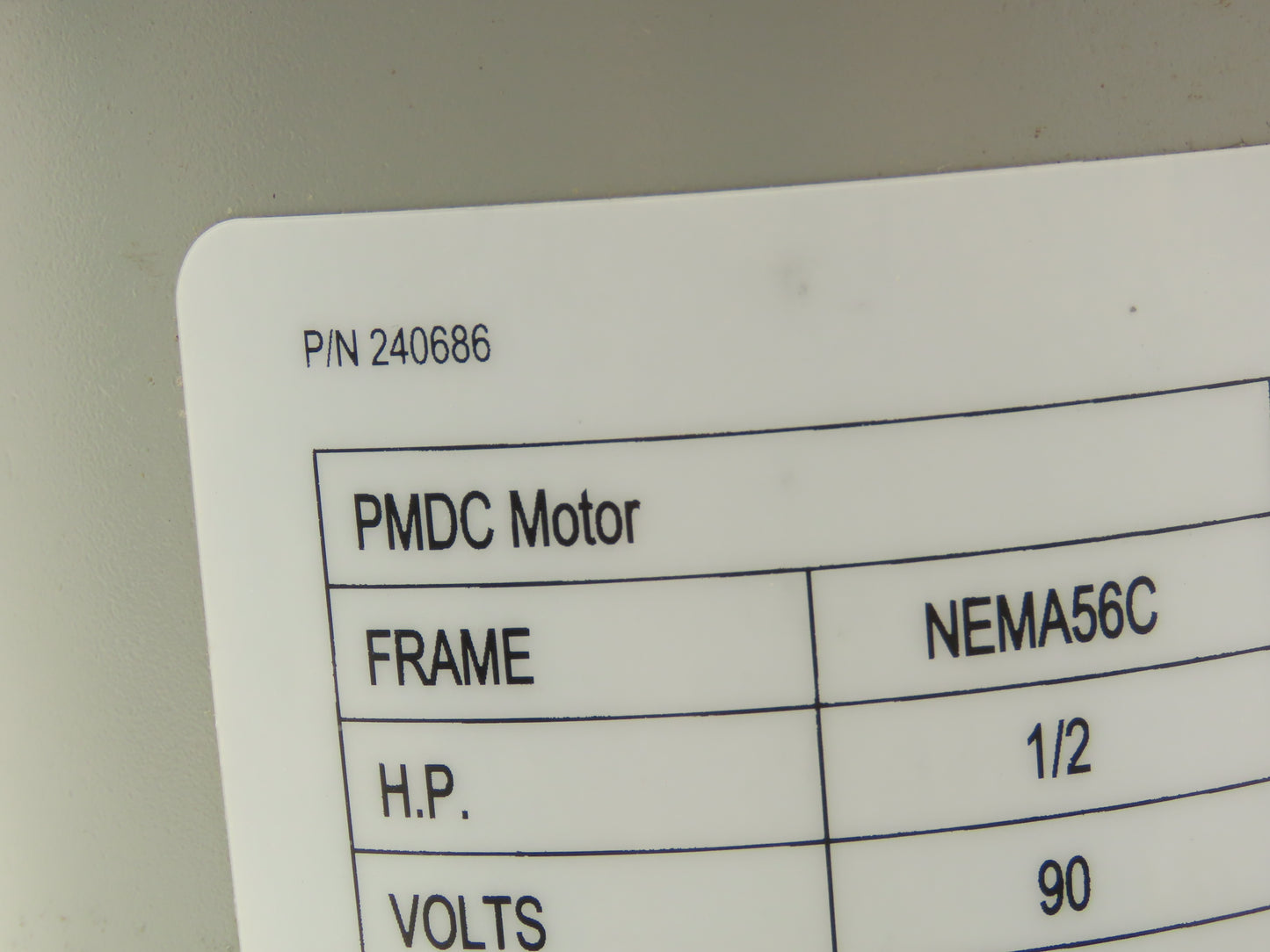 MD03AL Permanent Magnet DC Motor 90V 1/2Hp 1750 RPM 5 Amp 56C C-Face