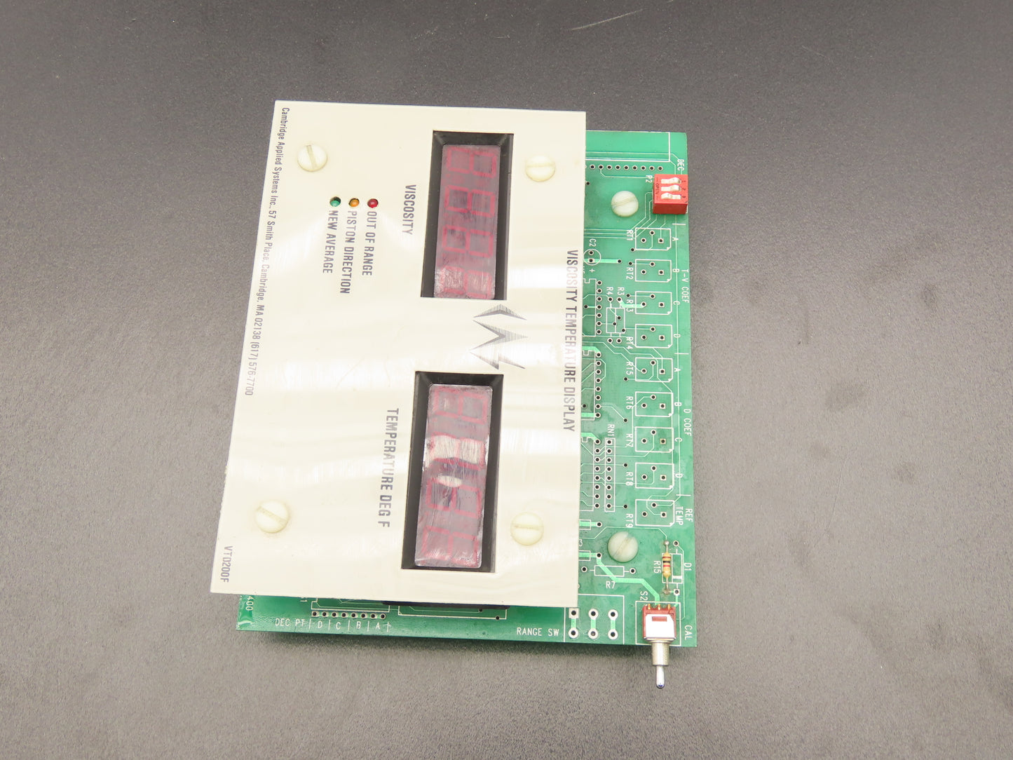 Cambridge Applied Systems VTD 200/300/400 Viscosity Temperature Display Board