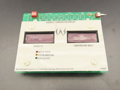 Cambridge Applied Systems VTD 200/300/400 Viscosity Temperature Display Board