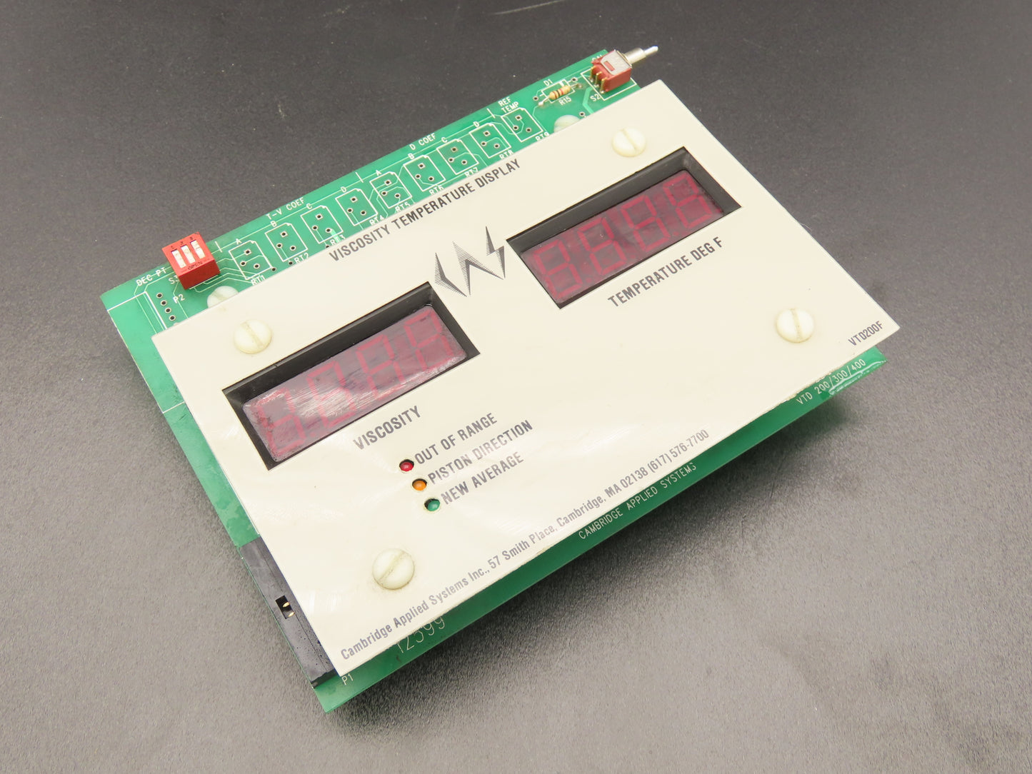 Cambridge Applied Systems VTD 200/300/400 Viscosity Temperature Display Board