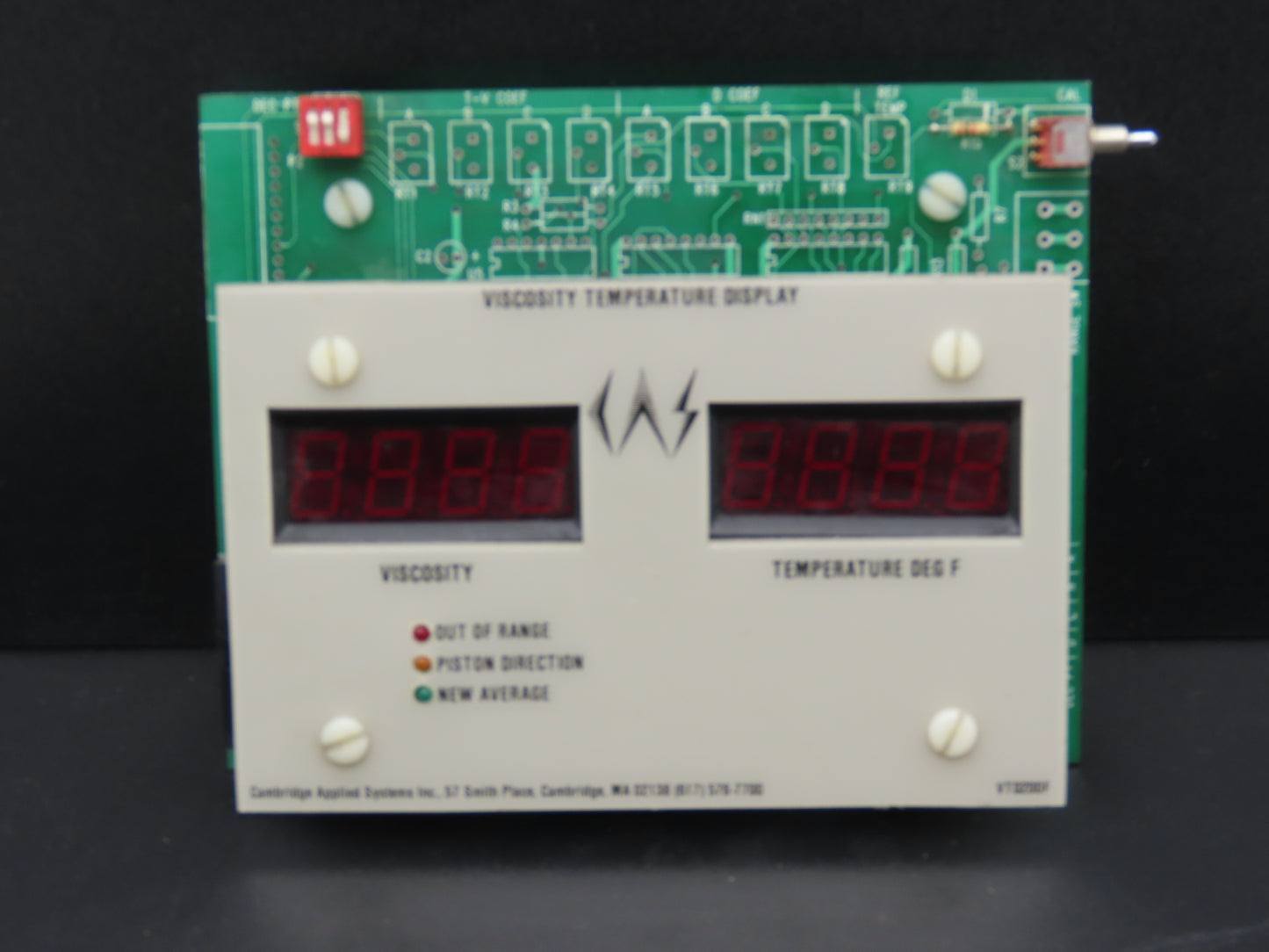 Cambridge Applied Systems VTD 200/300/400 Viscosity Temperature Display Board