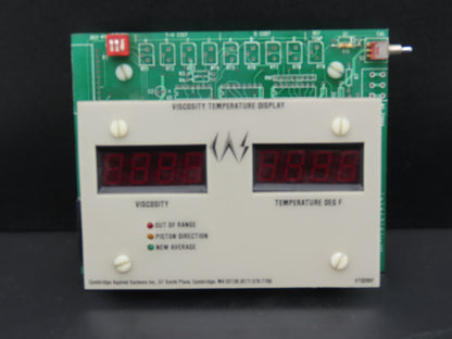 Cambridge Applied Systems VTD 200/300/400 Viscosity Temperature Display Board