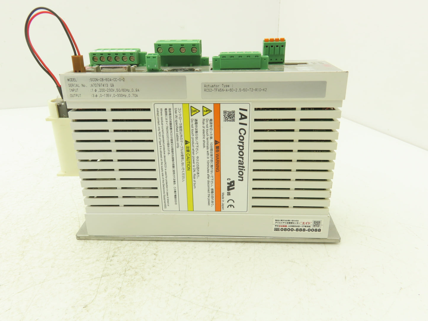 IAI SCON-CB-60A-CC-0-2 Single Axis Linear Servo Actuator Position Controller