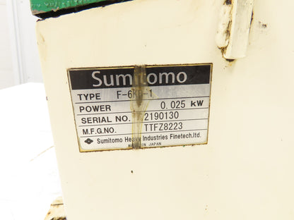Sumitomo F-6KB-1 Fine Mag Coolant Oil Skimmer Magnetic Separator 230V .025kw
