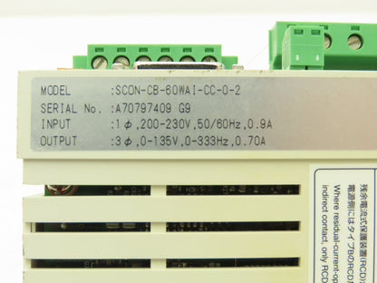 IAI SCON-CB-60WAI-CC-0-2 Single Axis Linear Servo Actuator Position Controller