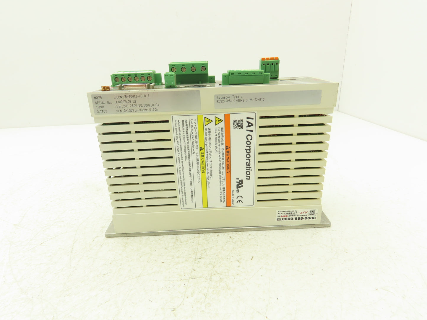 IAI SCON-CB-60WAI-CC-0-2 Single Axis Linear Servo Actuator Position Controller