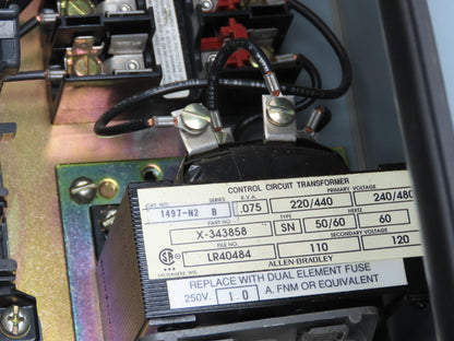 Allen-Bradley 512-BJB-6P-24R Combination Starter Fusible 600V 3PH 10HP