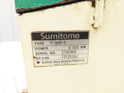 Sumitomo F-6KB-1 Fine Mag Coolant Oil Skimmer Magnetic Separator 230V .025kw
