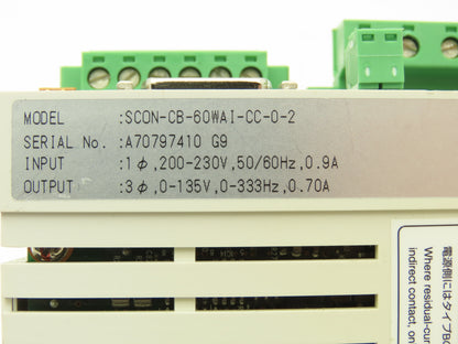 IAI SCON-CB-60WAI-CC-0-2 Single Axis Linear Servo Actuator Position Controller