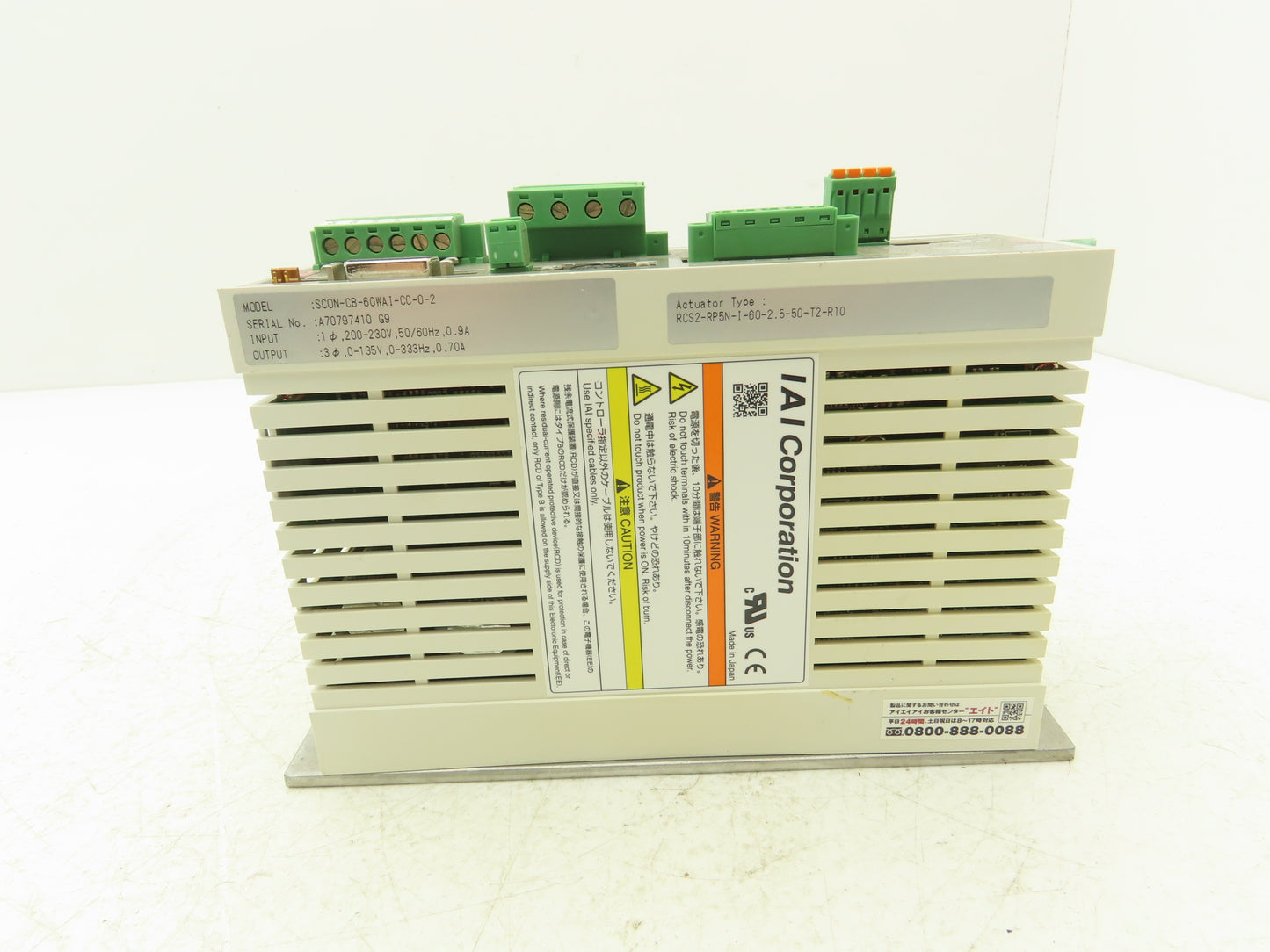 IAI SCON-CB-60WAI-CC-0-2 Single Axis Linear Servo Actuator Position Controller