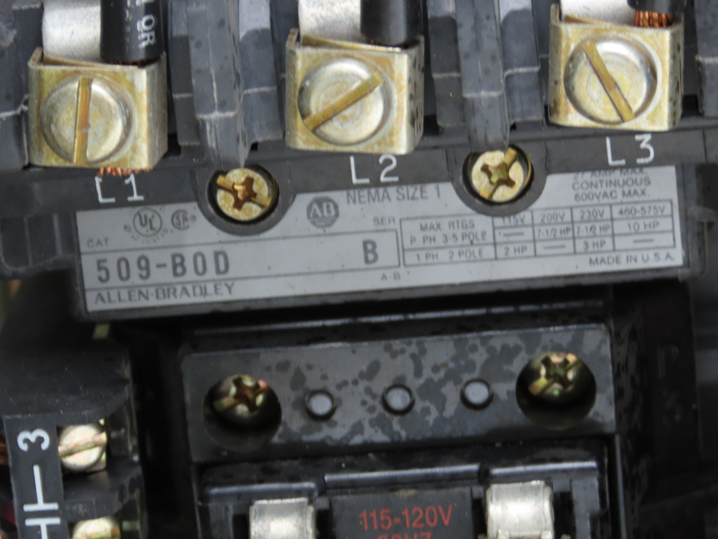 Allen-Bradley 512-BJB-6P-24R Combination Starter Fusible 600V 3PH 10HP Ser D