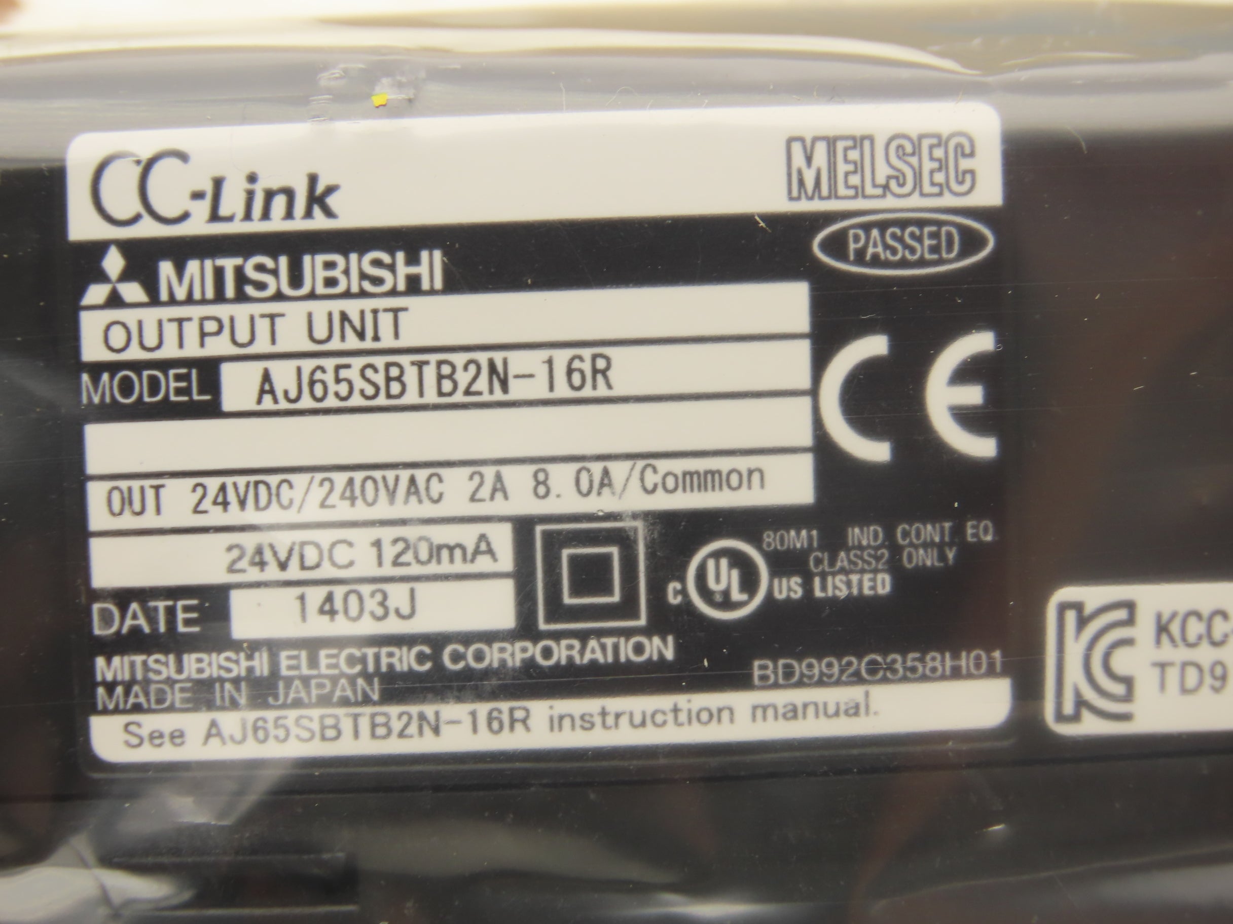 Mitsubishi AJ65SBTB2N-16R PLC CC-Link Systems Remote Input/Output Term ...