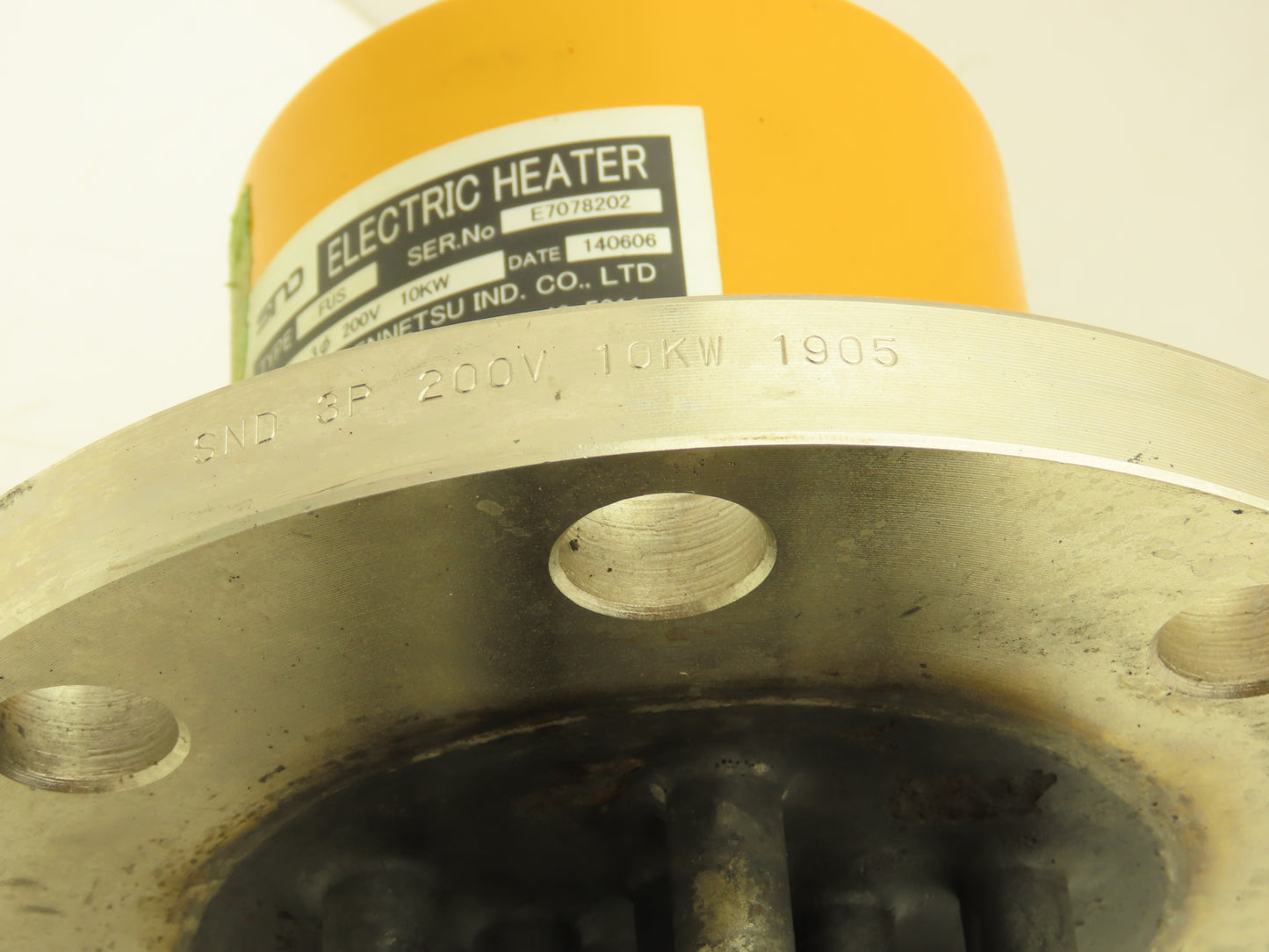 Shinnichi Dennetsu FUS Immersion Tank Heater 18" Element 3PH 200V 10Kw