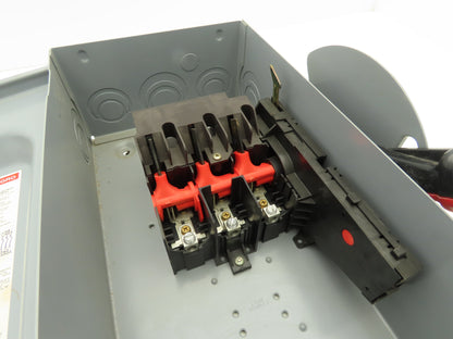 Square D HU362 Safety Disconnect Switch 60A 600VAC 60HP 3Ph Non Fused