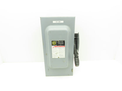 Square D HU362 Safety Disconnect Switch 60A 600VAC 60HP 3Ph Non Fused
