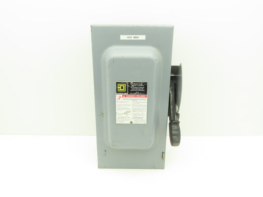 Square D HU362 Safety Disconnect Switch 60A 600VAC 60HP 3Ph Non Fused