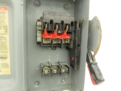 Square D H362N Fused Safety Disconnect Switch 60A 600VAC 600VDC 3 Pole