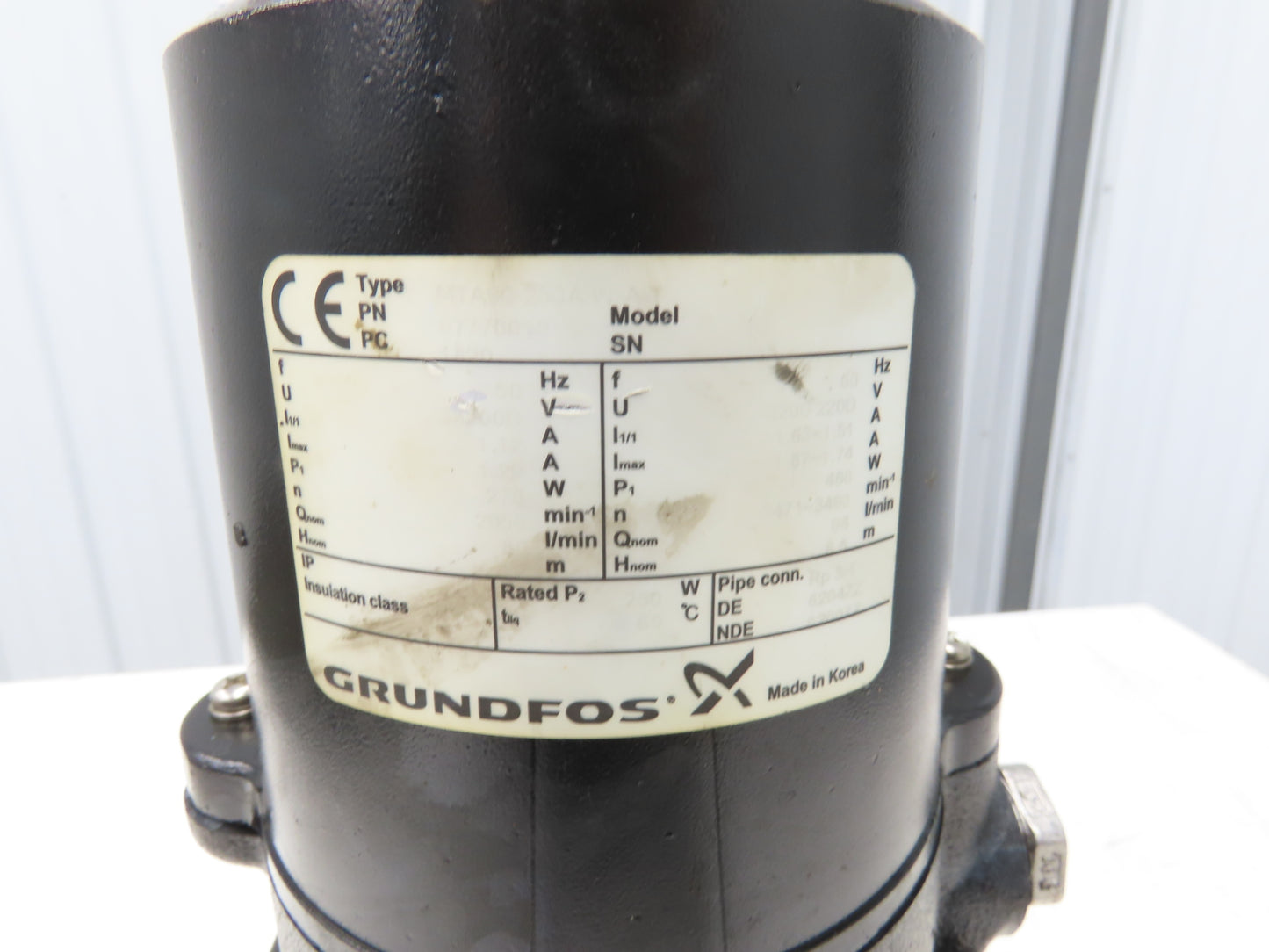 Grundfos MTA90-250A-W-A-T Immersion Coolant Pump 96L/min 10" Depth 460W 220V 3PH
