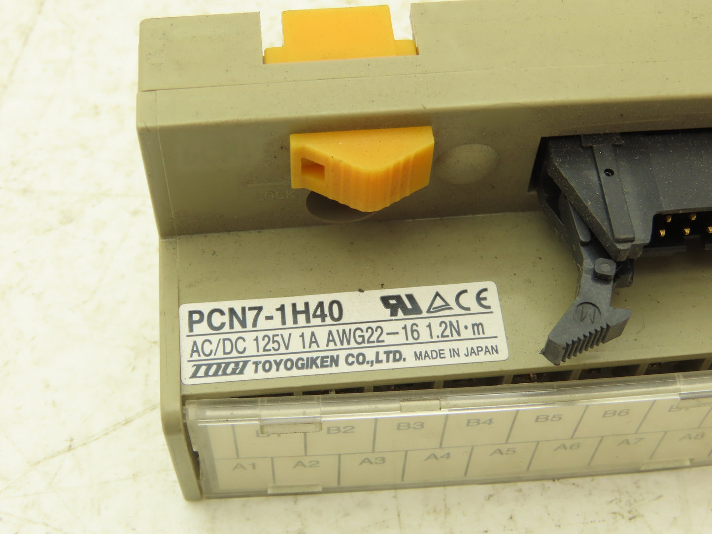 Toyogiken PCN7-1H40 Interface Terminal Block 40-Pin 24V 0.5A DIN Rail Lot of 3