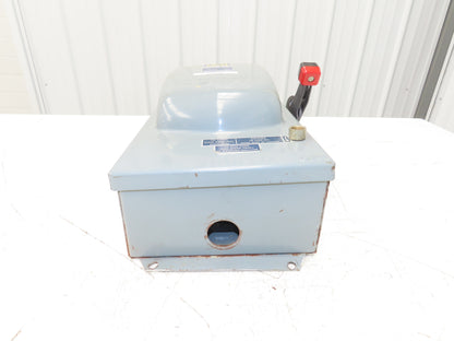 Square D HU362AWK Safety Disconnect Switch 60 Amp 600V 3 Pole W/Fuse block Added