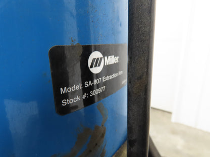 Miller Filtair MWX-S Welding Fume Extractor Mobile 115V 1Hp 7' Arm