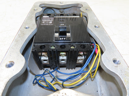 Square D H-100-XFA Explosion Proof Circuit Breaker Switch Enclosure 100A 600VAC