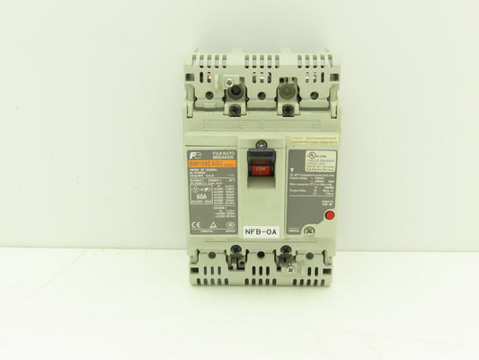 Fuji BW100EAGU-3P060 3-Pole Auto Circuit Breaker 60A 500V 3Ph Molded Case